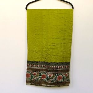 Vintage Silk Luxury Sari Wrap Shawl Material Flowers Birds